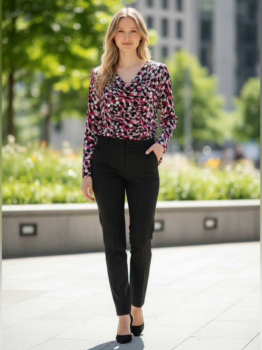 Doncaster Side Zip Ruched Front Silk Blouse NWT (TSE)